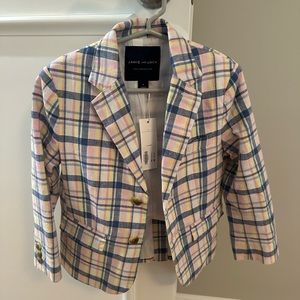 Brand new with tags Janie and Jack boys plaid blazer. Sz 4